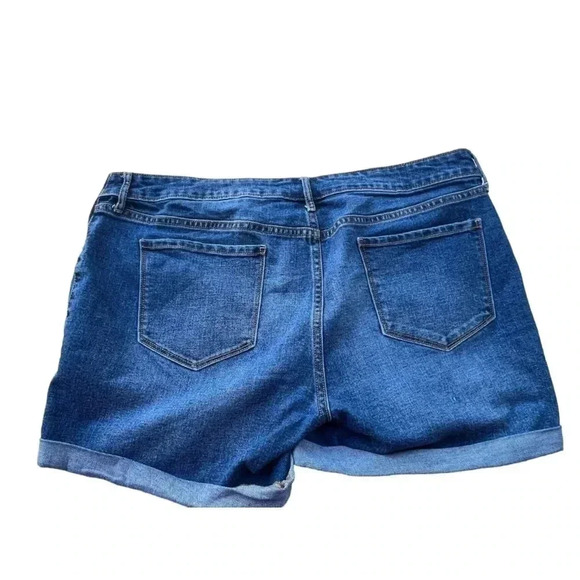 Women’s Old Navy Maternity Dark Wash Denim Shorts•SZ 12 Preowned Good Condition - Picture 2 of 8